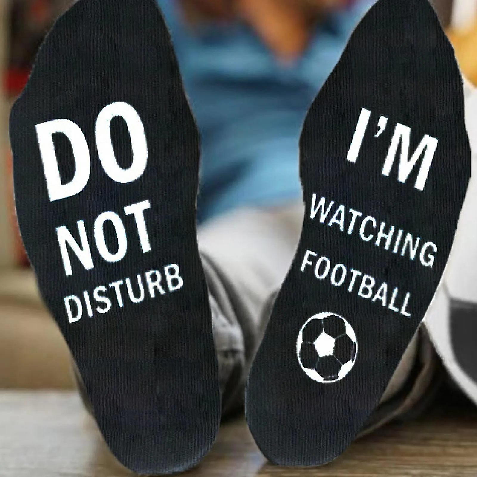 2pcs 'do Not Disturb I'm Watching Football Or Rugby' Socks Novelty Funny Socks For Men Women Rugby Football Lovers G