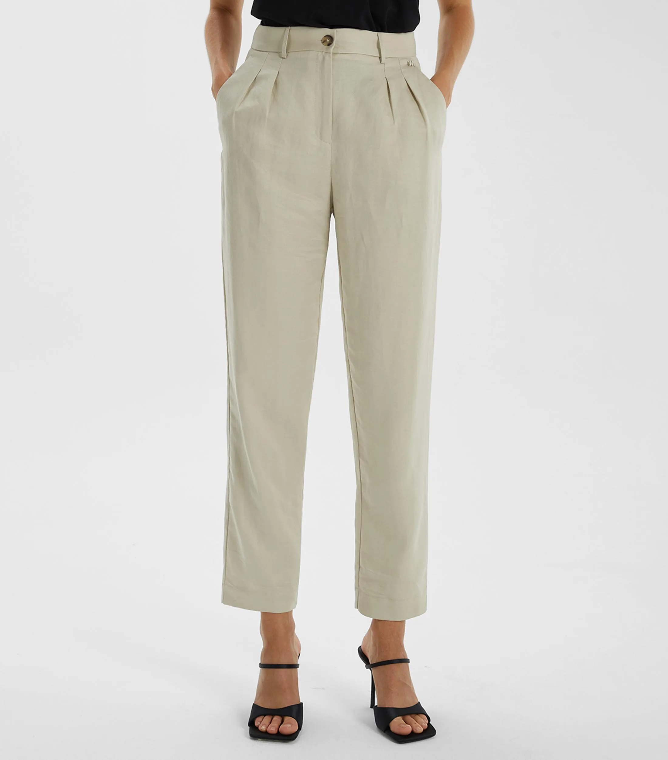 Andam Pantalón recto Liso Mujer