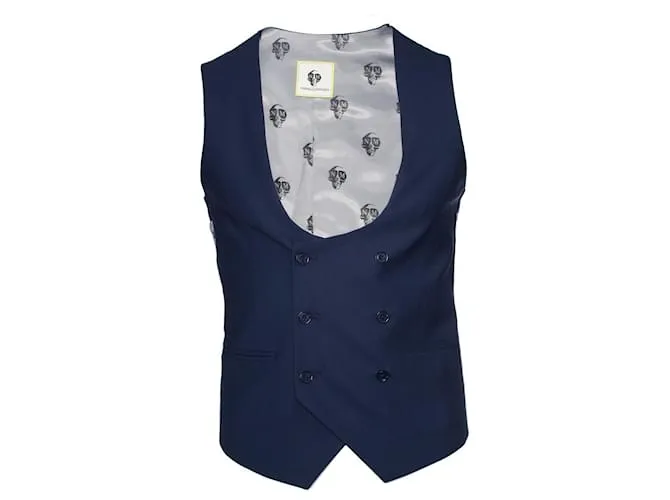 Autre Marque Lazo y mono, traje azul de tres piezas 