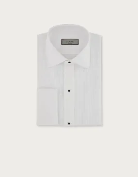 Camisa de vestir blanca de algodón plisada regular fit 