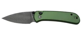 Civivi Qubit C22030E-DS1 Damasco Verde Aluminio, navaja