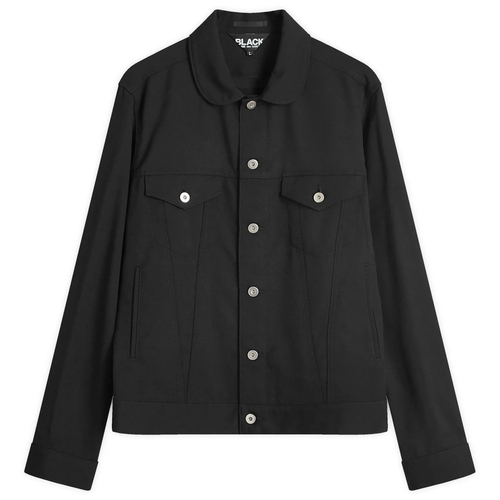 Comme des Garçons Trucker Jacket Wool Gabardine Size Large