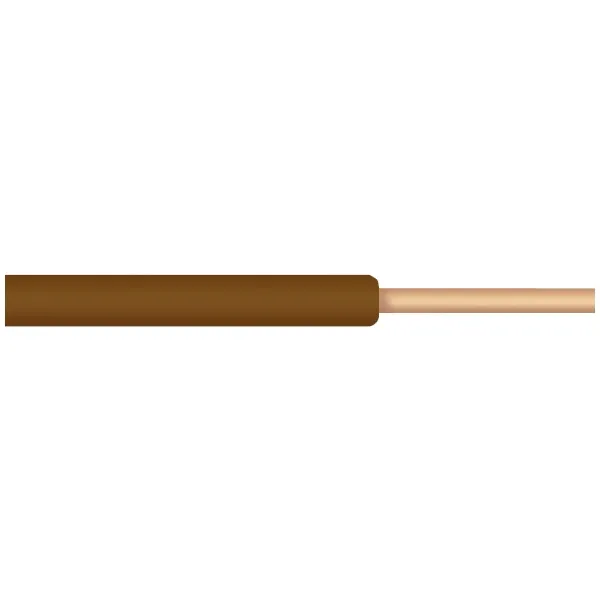 Evotools - FY - Conductor electricorígido, 2.5 mm, 100 m, marrón, 1 pieza