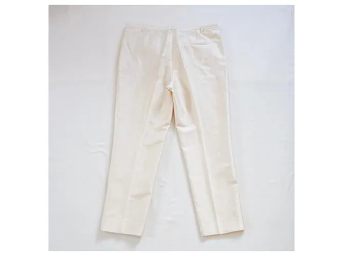 Hermès Pantalones, polainas Beige 