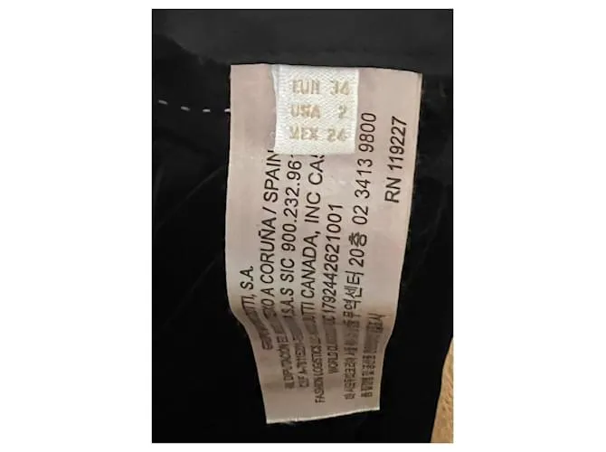 Massimo Dutti Pantalones, polainas Negro 
