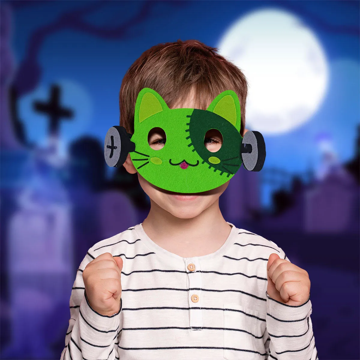 Máscara con Diseo de Gatito Frankenstein