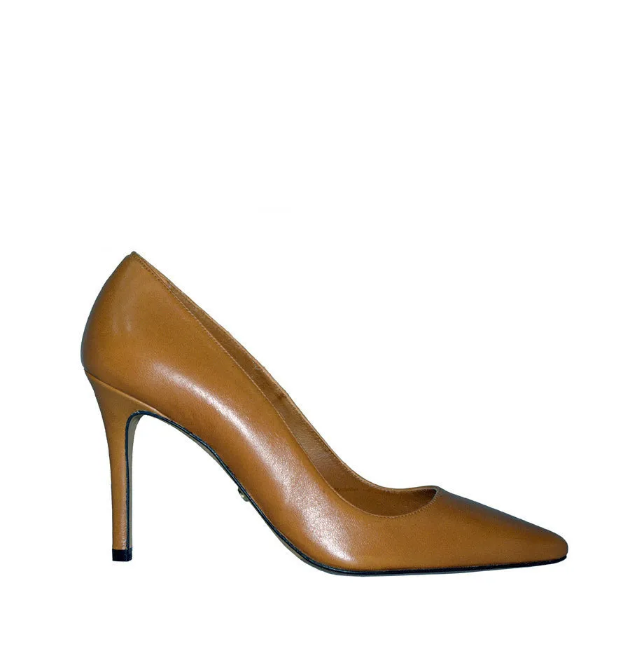 Stiletto medio/alto en piel cuero