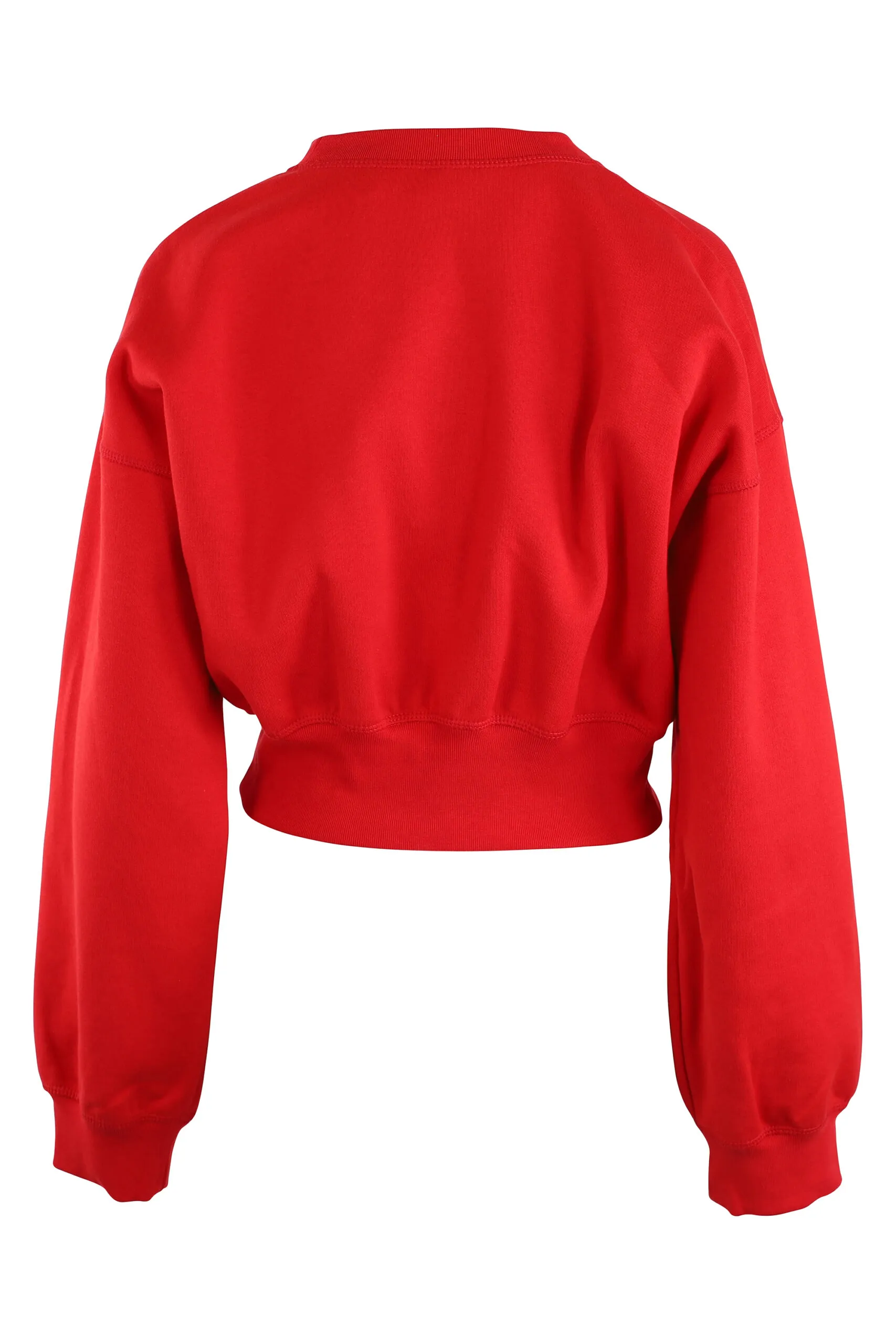 Sudadera naranja con minilogo centrado y mangas anchas
