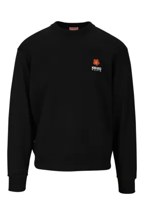Sudadera negra con minilogo boke flower