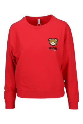 Sudadera roja con logo en parche oso underbear