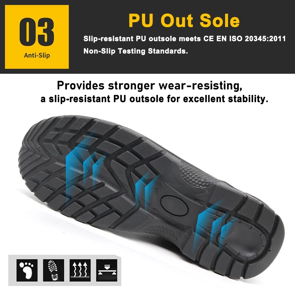TM3240 Zapatos de seguridad antipinchazos con punta de acero resistente al agua y al aceite s3 src
