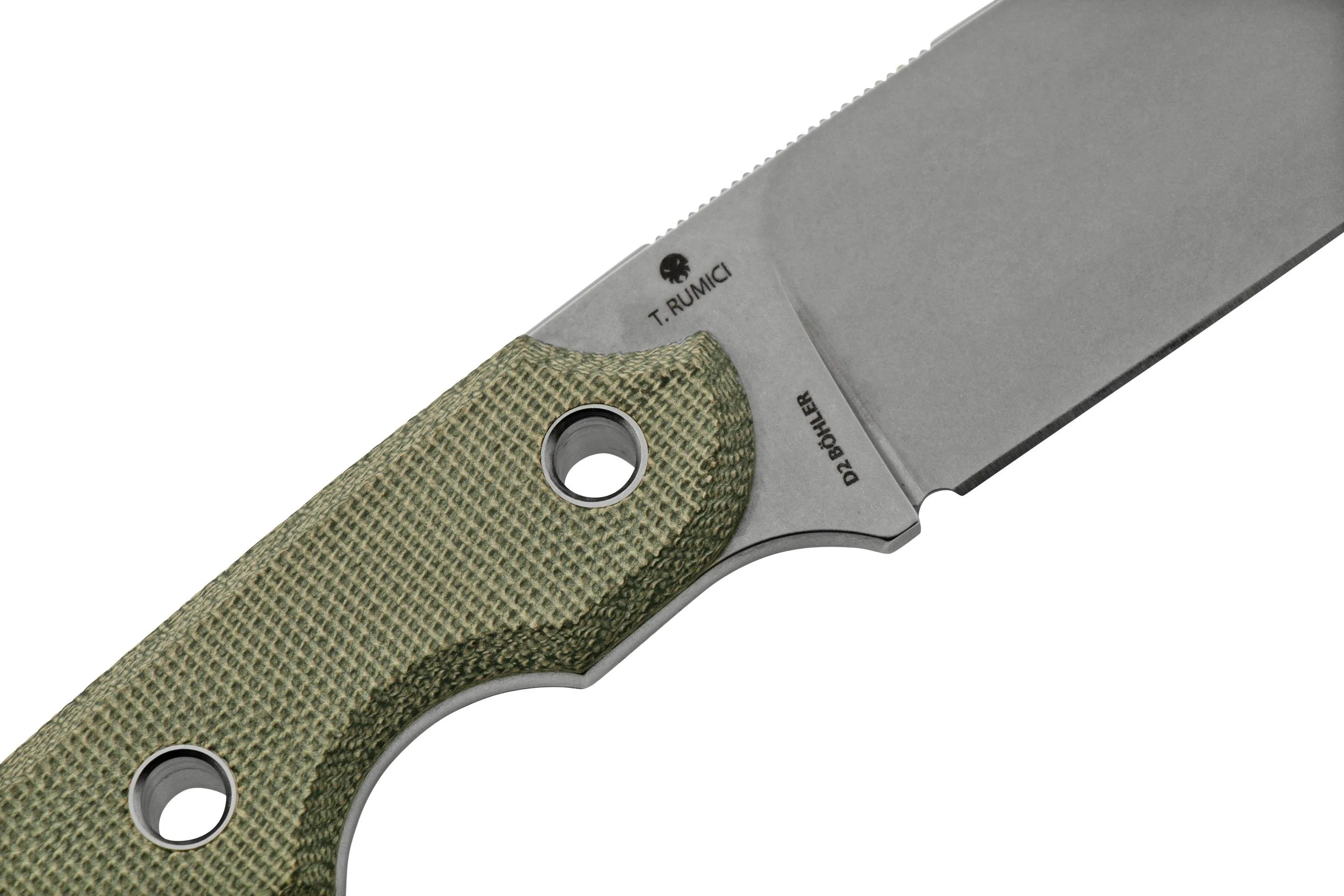 Viper Basic 3 VT4036CG D2 Böhler Spear Point Stonewashed, Green Canvas Micarta, cuchillo fijo